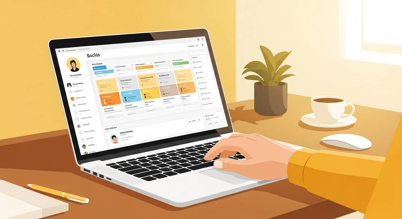 Human-friendly social media automation dashboard