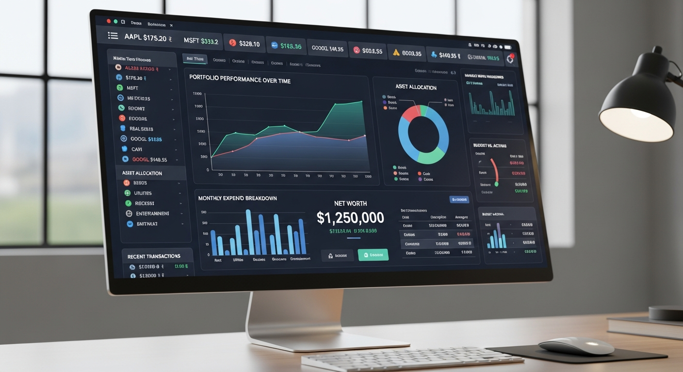 Dashboard showing automated financial reports