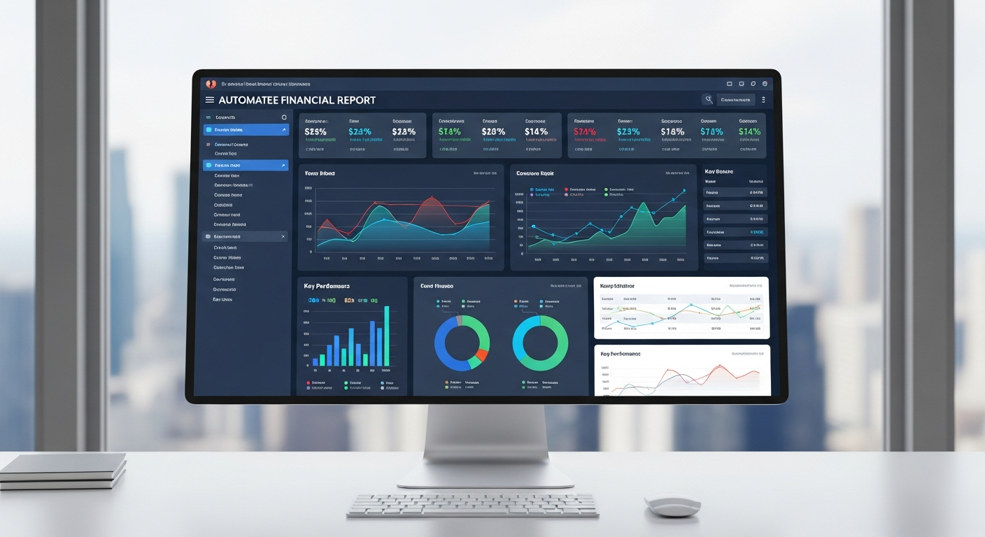 Dashboard showing automated financial reports
