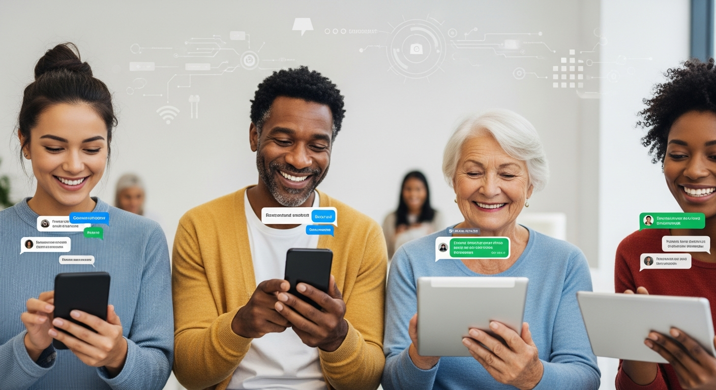 Happy customers receiving fast automated support responses