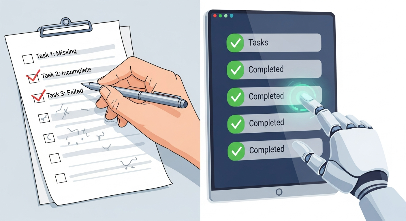 Human errors compared to automated systems